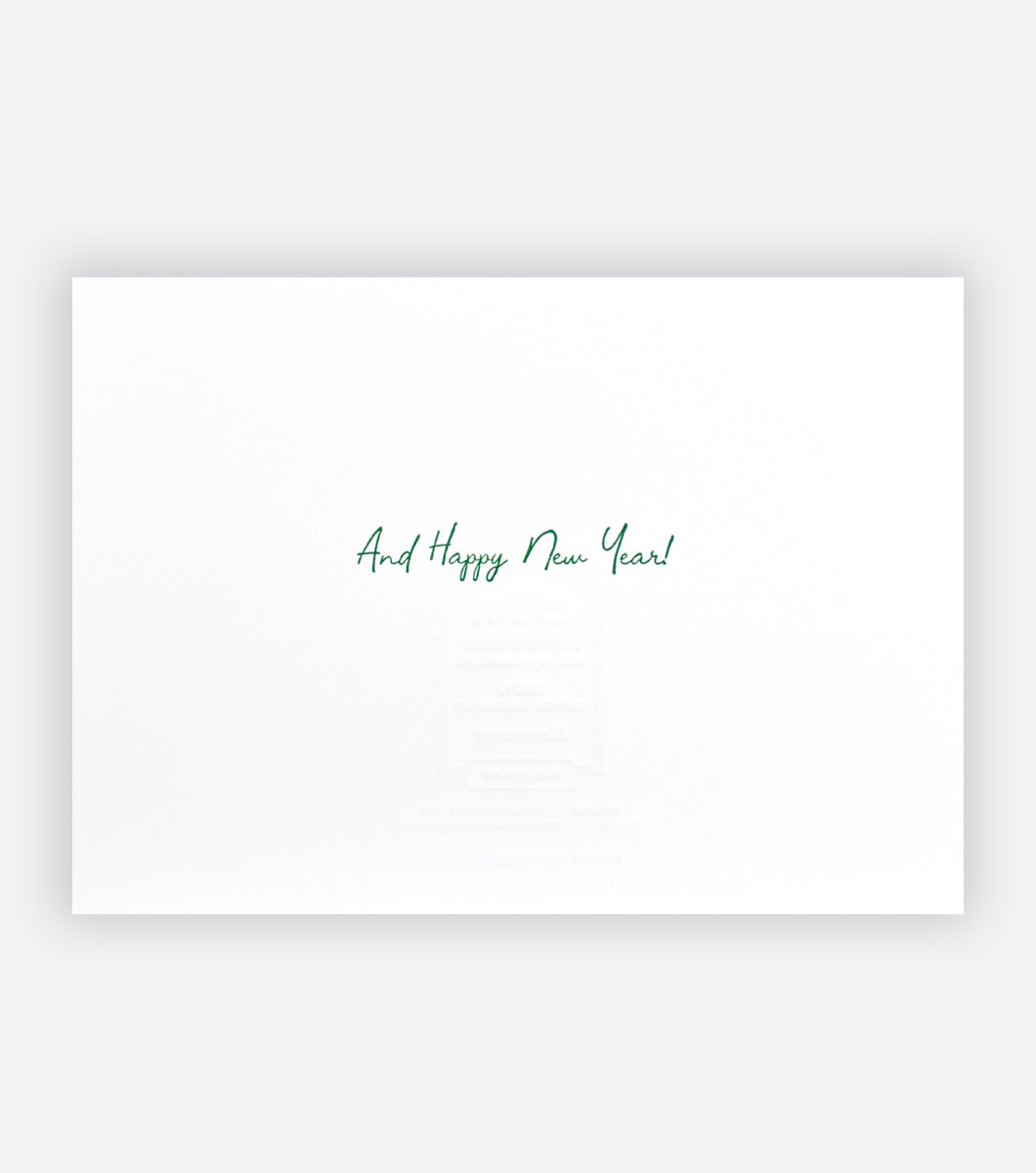 Christmas Fir Letterpress Holiday Greeting Card