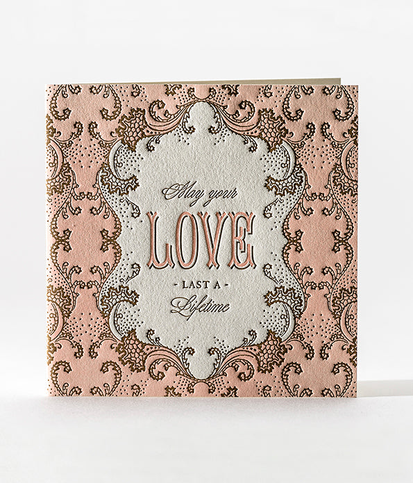 Elum Designs GILDED LOVE Wedding, Engagement Letterpress Greeting Card 