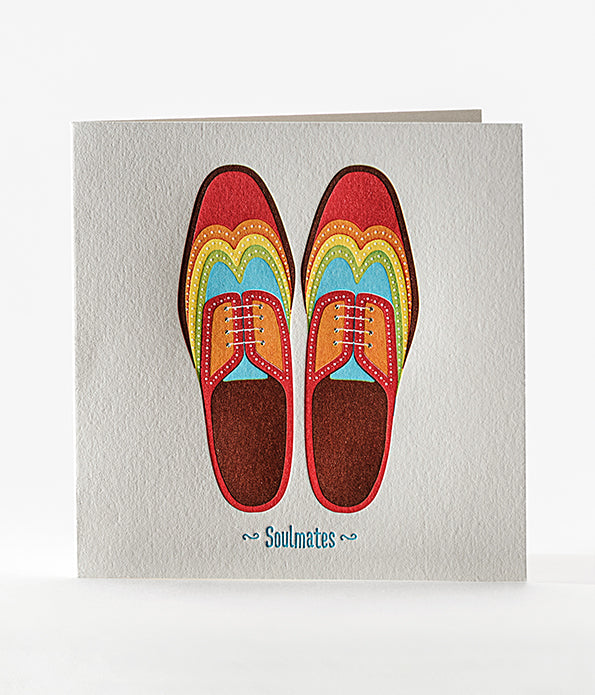 Elum Designs Wingtips LGBT Same Sex Marriage Letterpress Greeting Card 