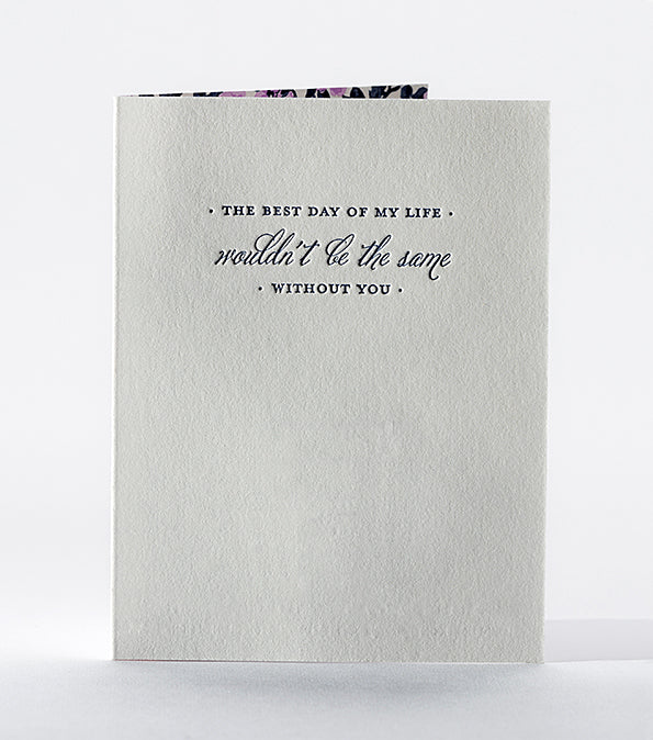 Elum Designs Silhouette Bridesmaid Letterpress Greeting Card 