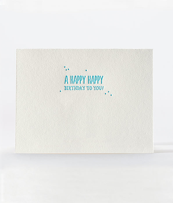 Elum Designs Rainbow Sprinkles Letterpress Birthday Greeting Cards 