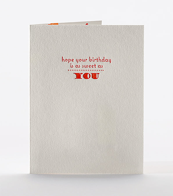 Elum Designs Gummy Birthday Letterpress Birthday Greeting Card 