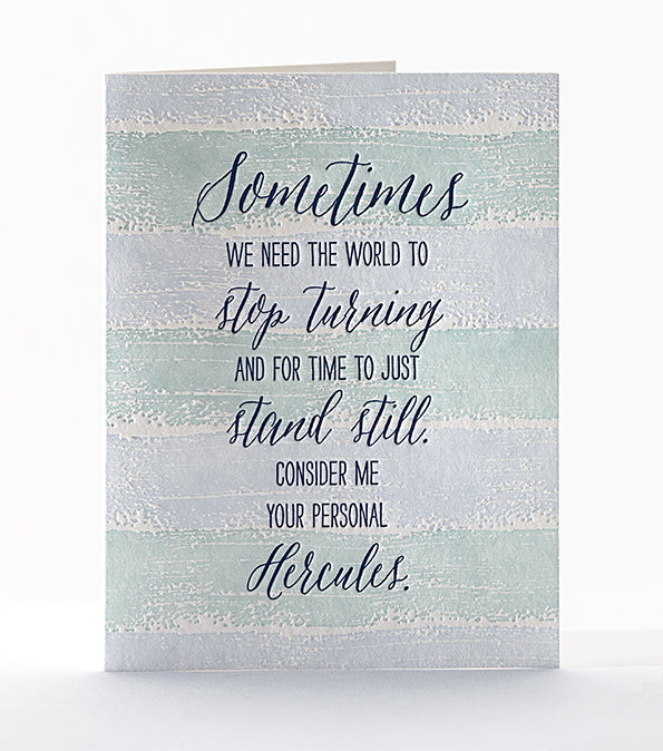 Elum Designs Hercules Sympathy Letterpress Greeting Card 