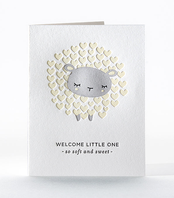 Elum Designs Soft Sweet Lamb Letterpress Greeting Card 