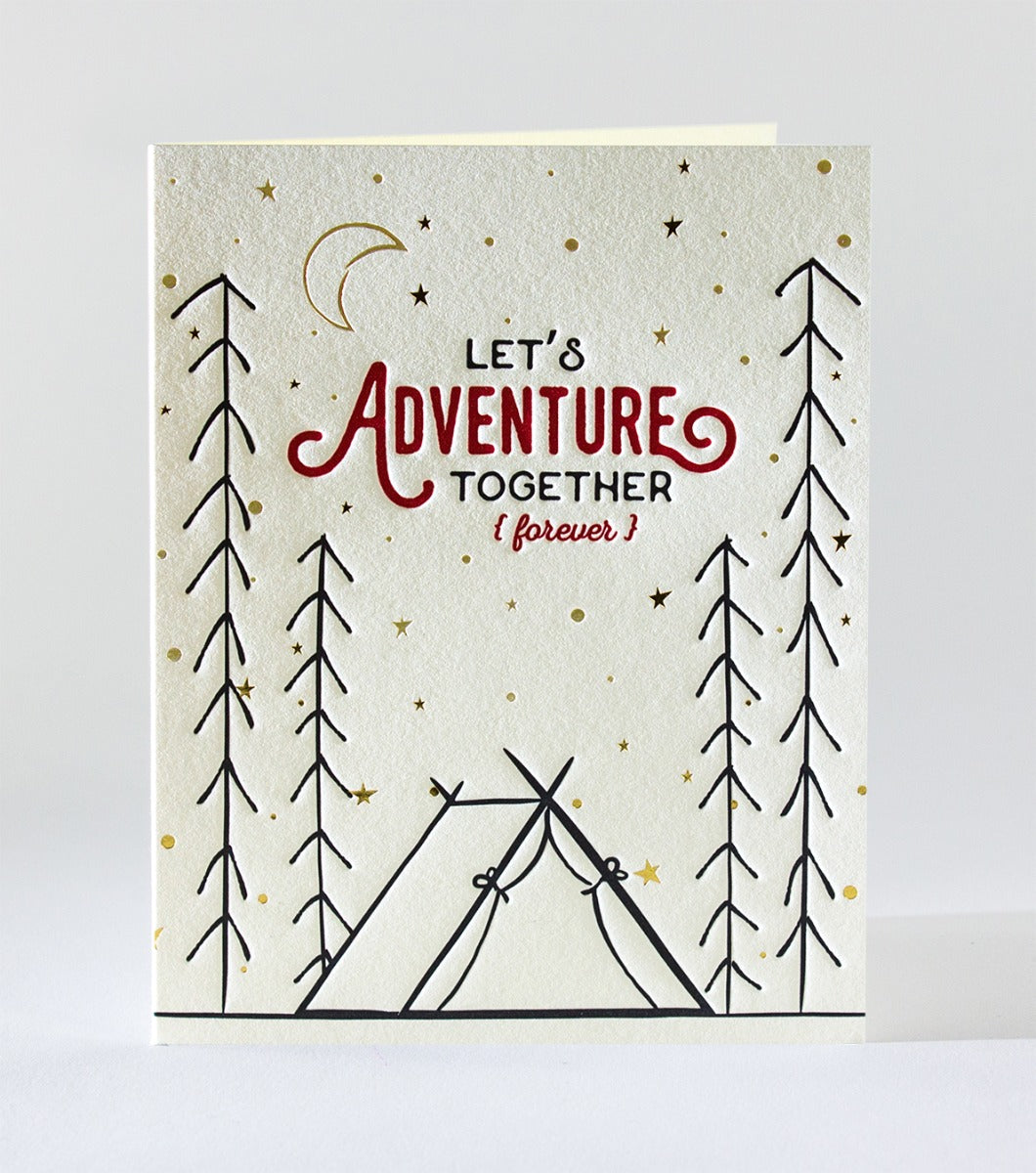 Elum Designs Adventure Together Letterpress Greeting Card 