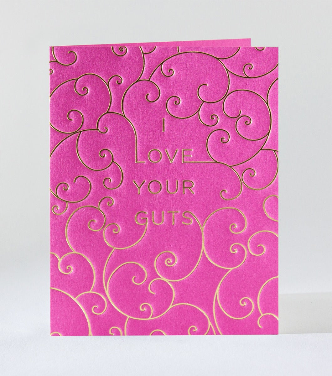 Elum Designs Love Your Guts Letterpress Greeting Card 