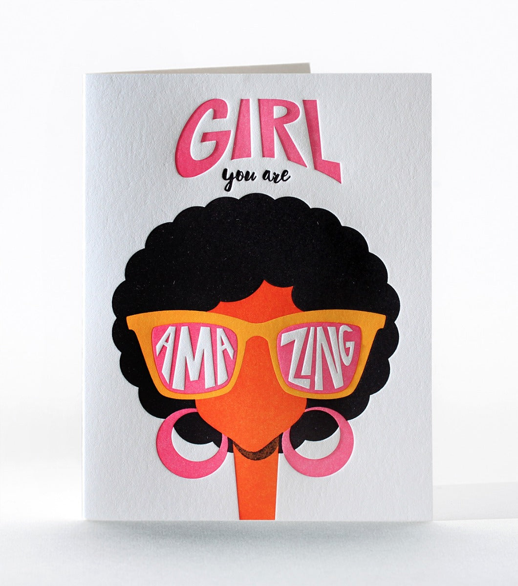 Elum Designs Foxy Lady Letterpress Greeting Card 