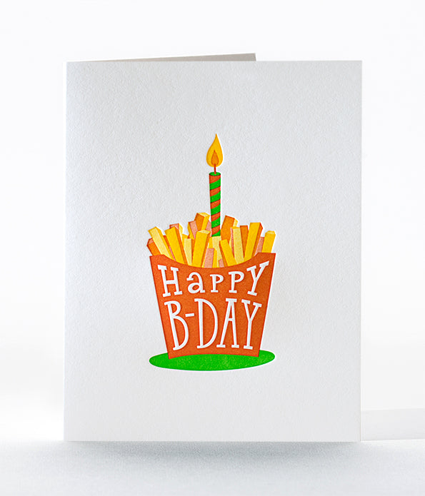 Elum Designs French Fried Birthday Letterpress Greeting Card 