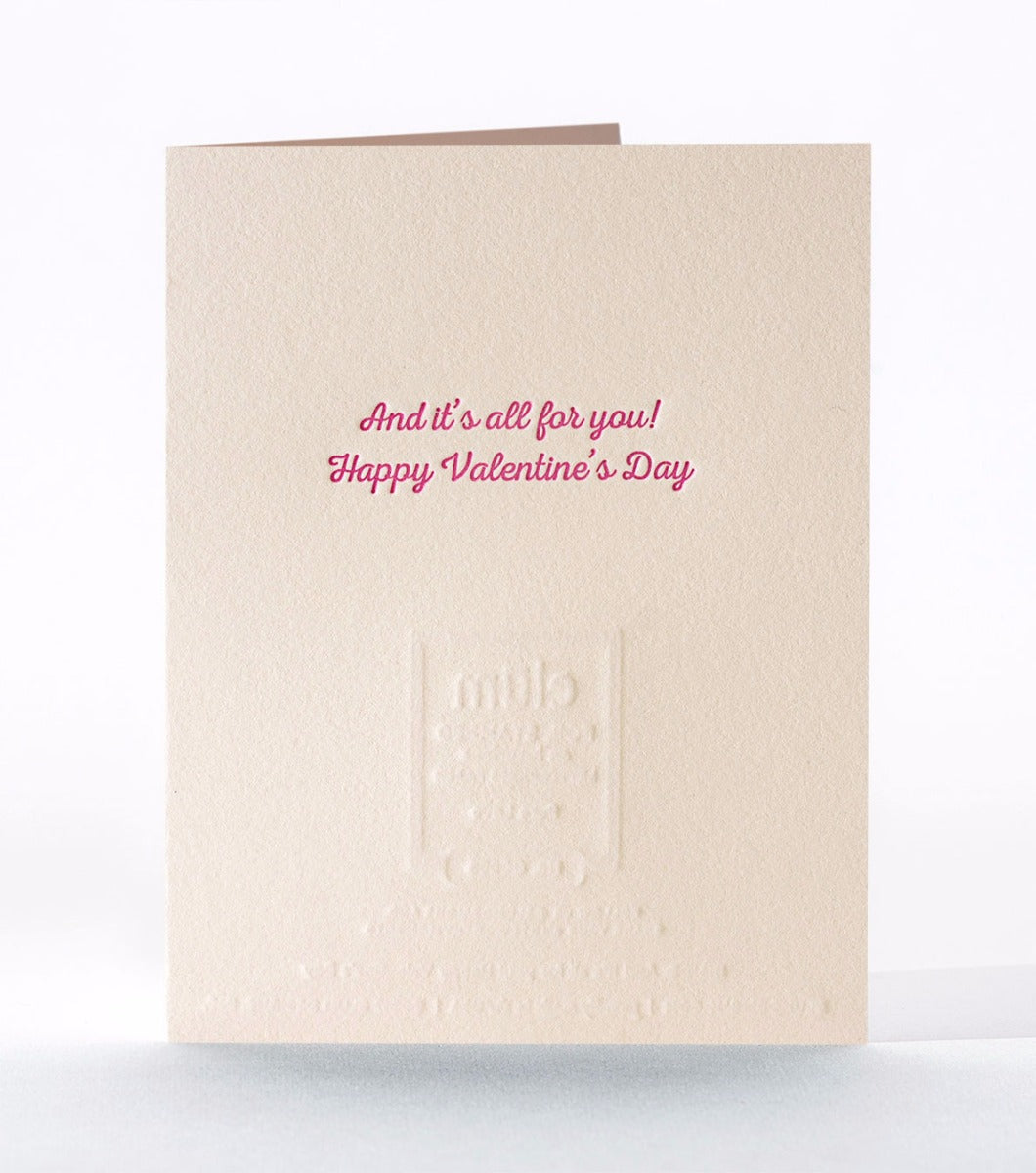 Pure Love Letterpress Valentine's Day Card