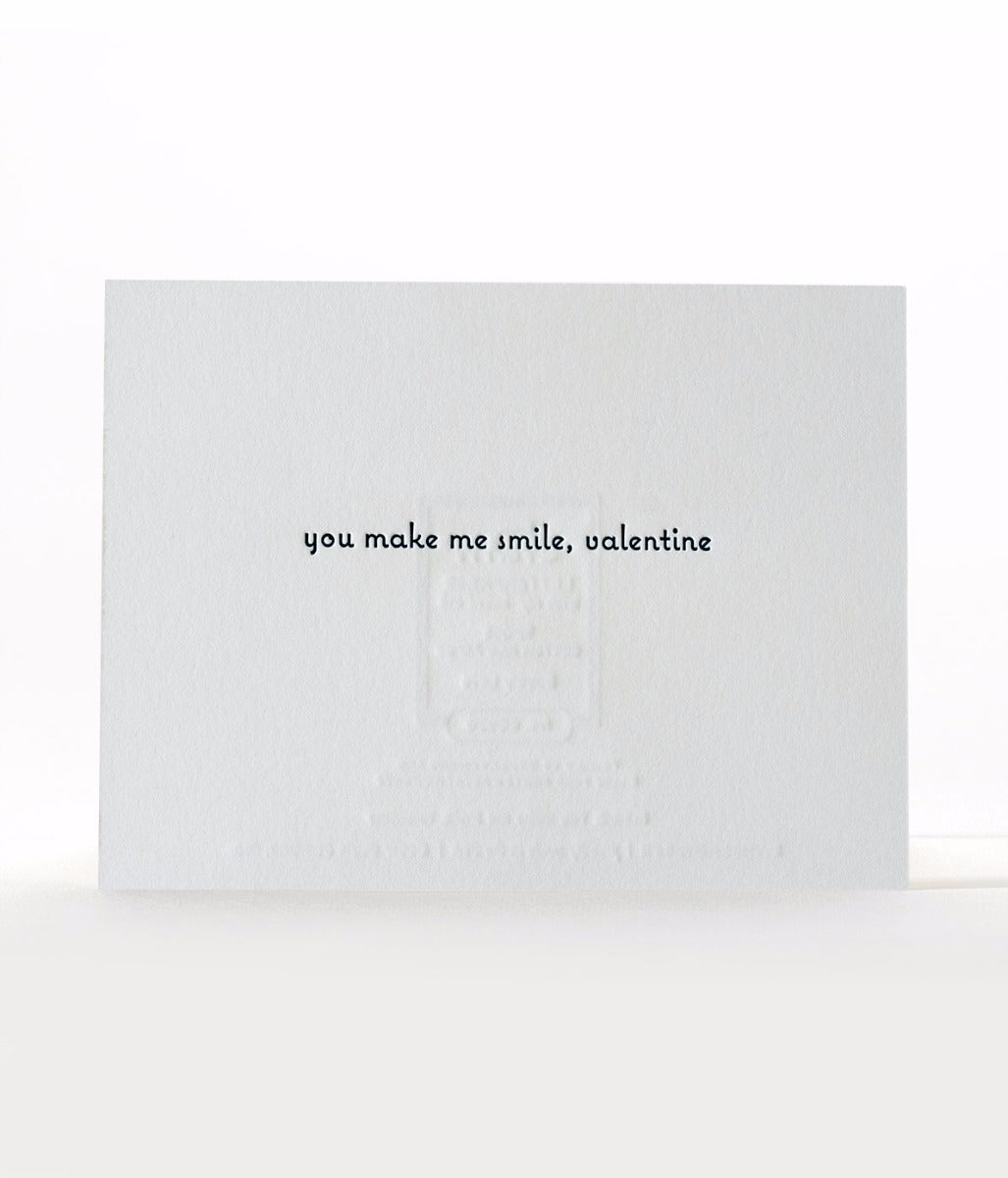 Bubbly Love Letterpress Valentine's Day Greeting Card