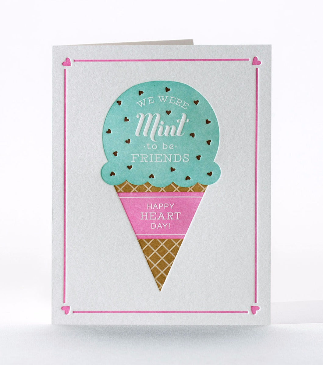 Mint to be letterpress Valentine's Day Card 