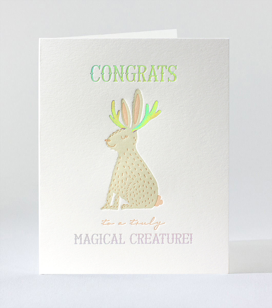 Elum Designs Cubic Thanks Letterpress Greeting Card 