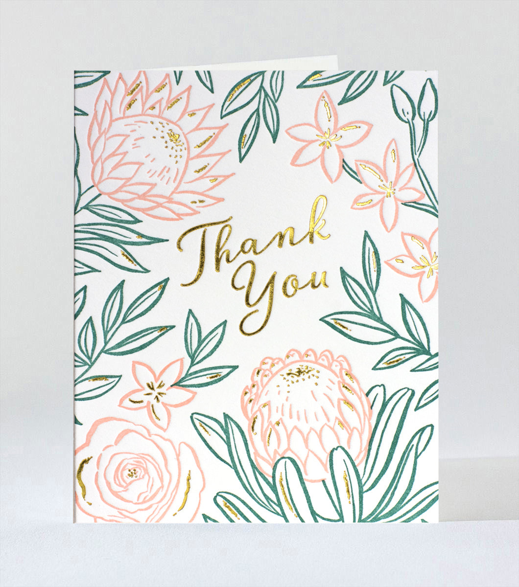 Elum Designs Cubic Thanks Letterpress Greeting Card 