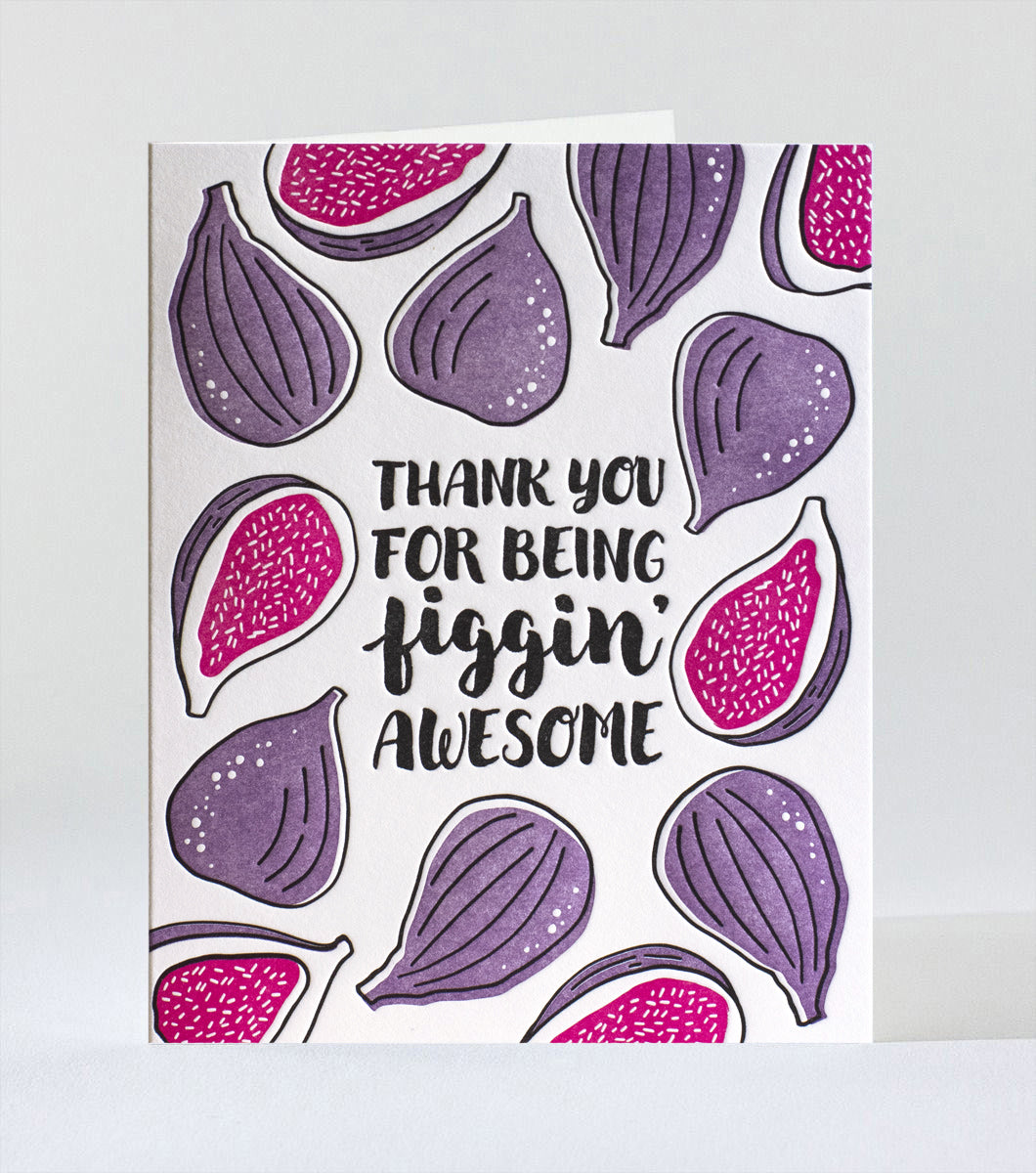 Elum Designs Cubic Thanks Letterpress Greeting Card 