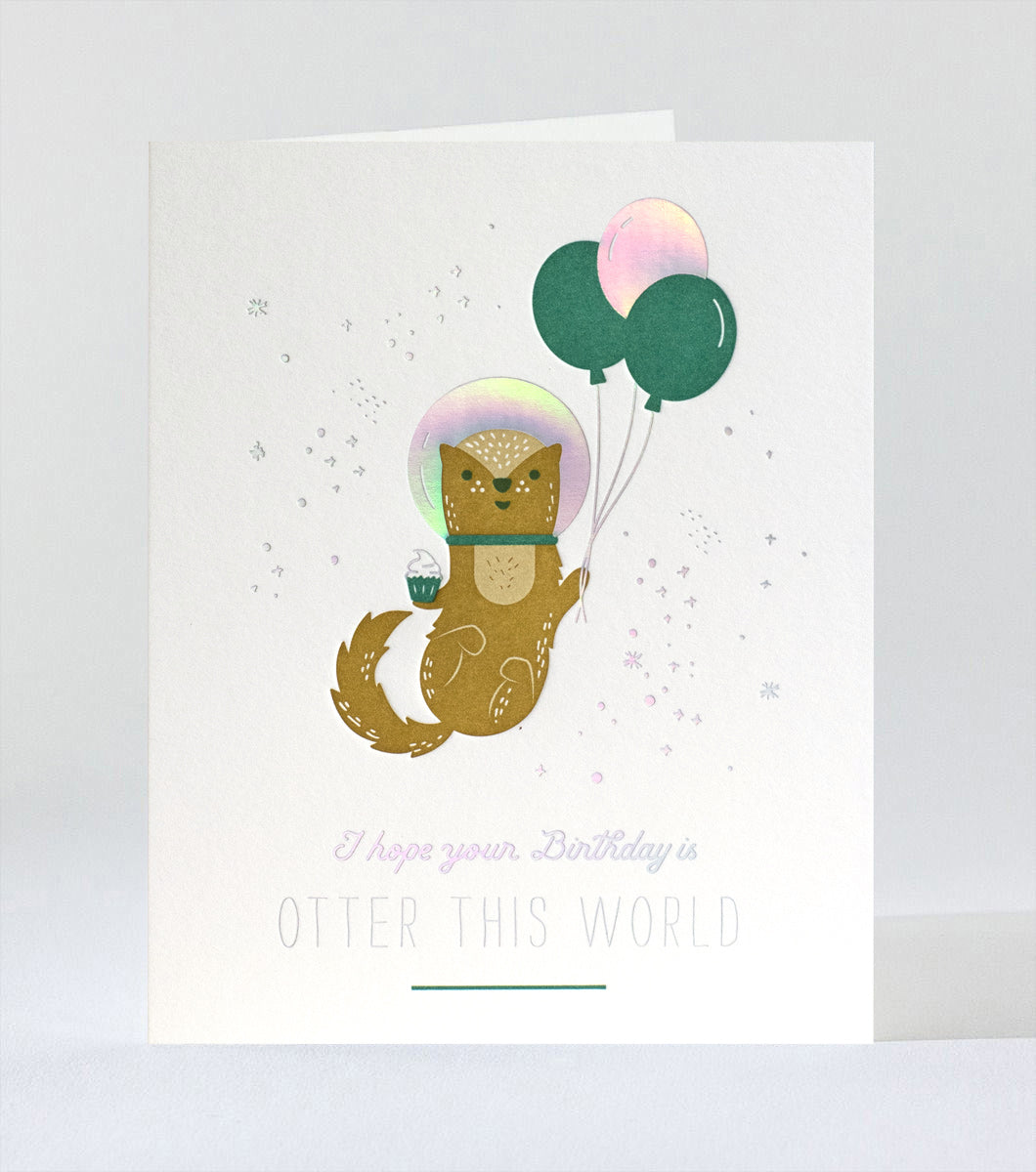 Elum Designs Cubic Thanks Letterpress Greeting Card 