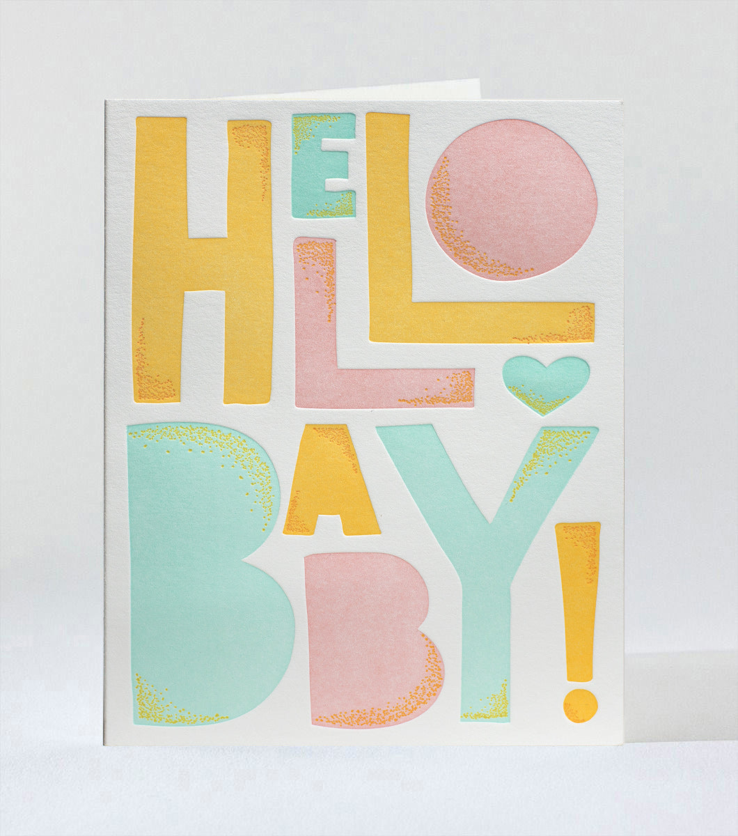 Elum Designs Cubic Thanks Letterpress Greeting Card 