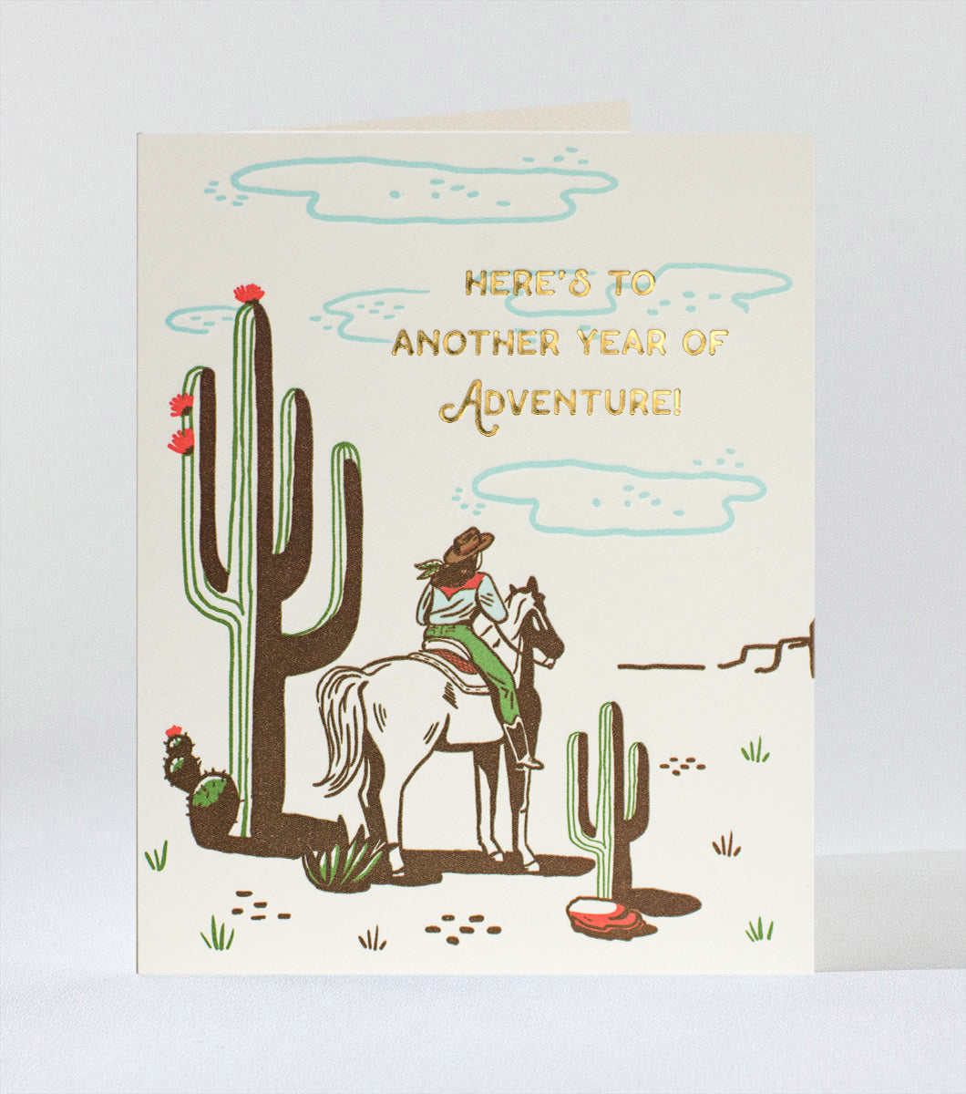 Elum Designs Cubic Thanks Letterpress Greeting Card 