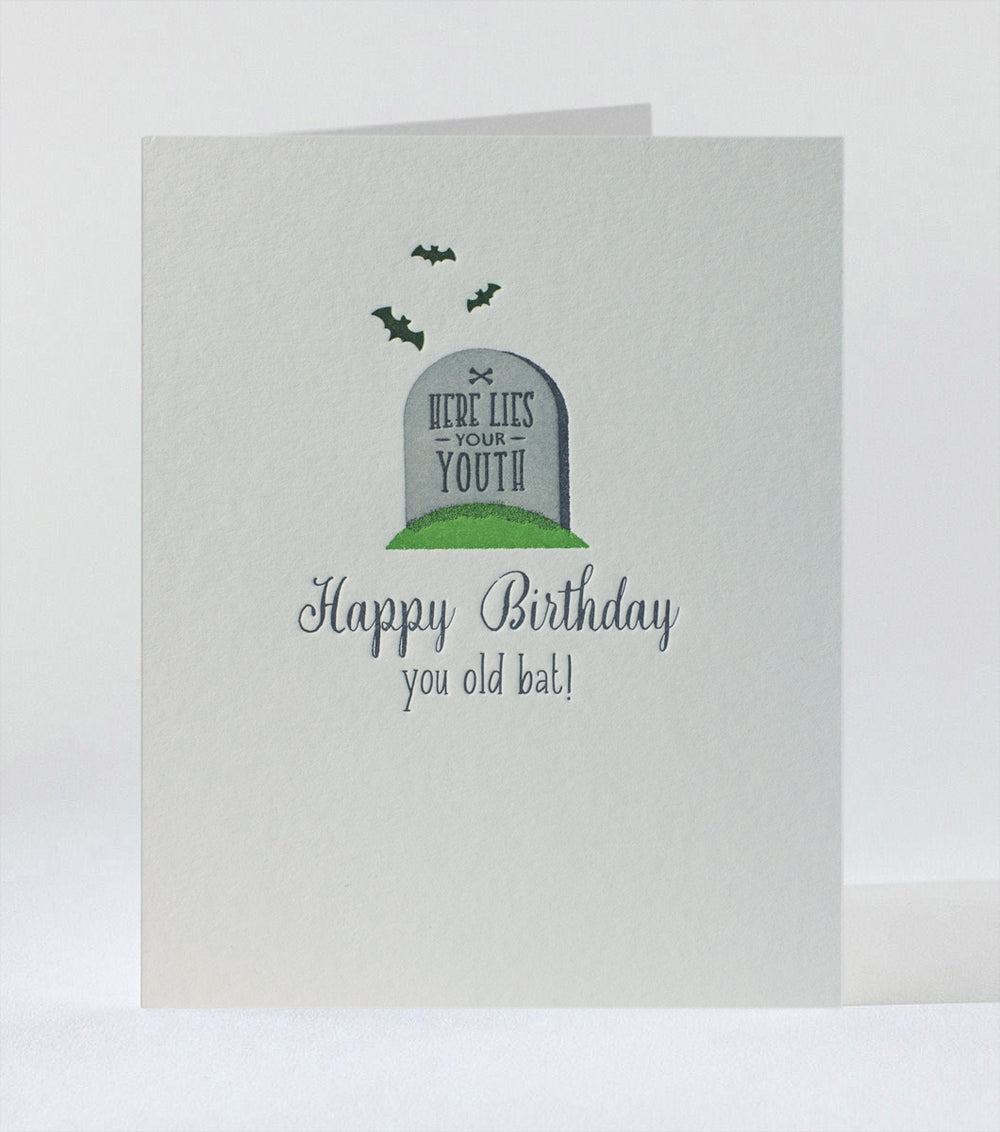 RIP Youth Letterpress Greeting Card