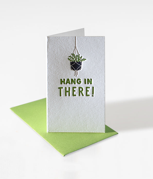 Elum Designs Icon "Hanging House Plant" Letterpress Mini Note Gift Enclosure 