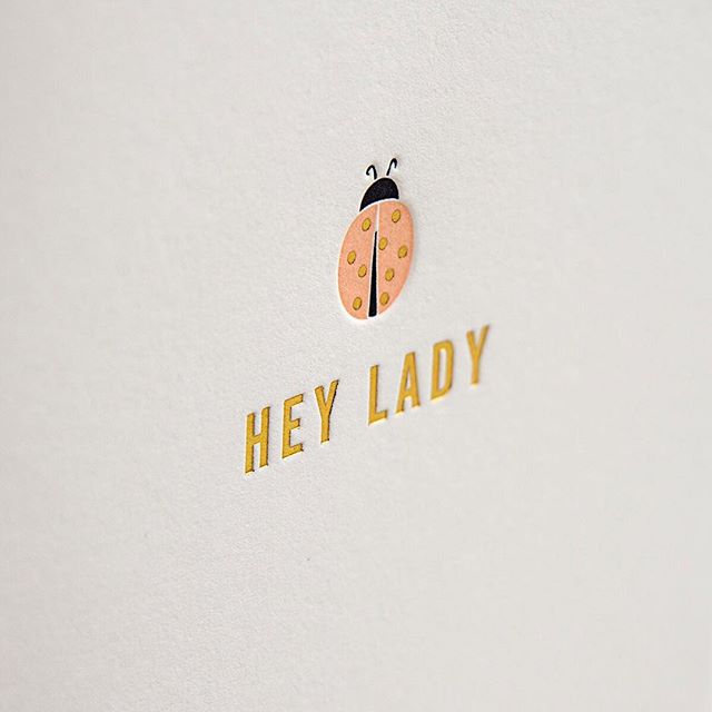 Elum Designs Hey Little Lady Letterpress Greeting Card 