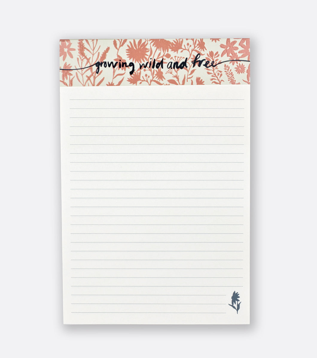 wildflower wild and free chunky list pad