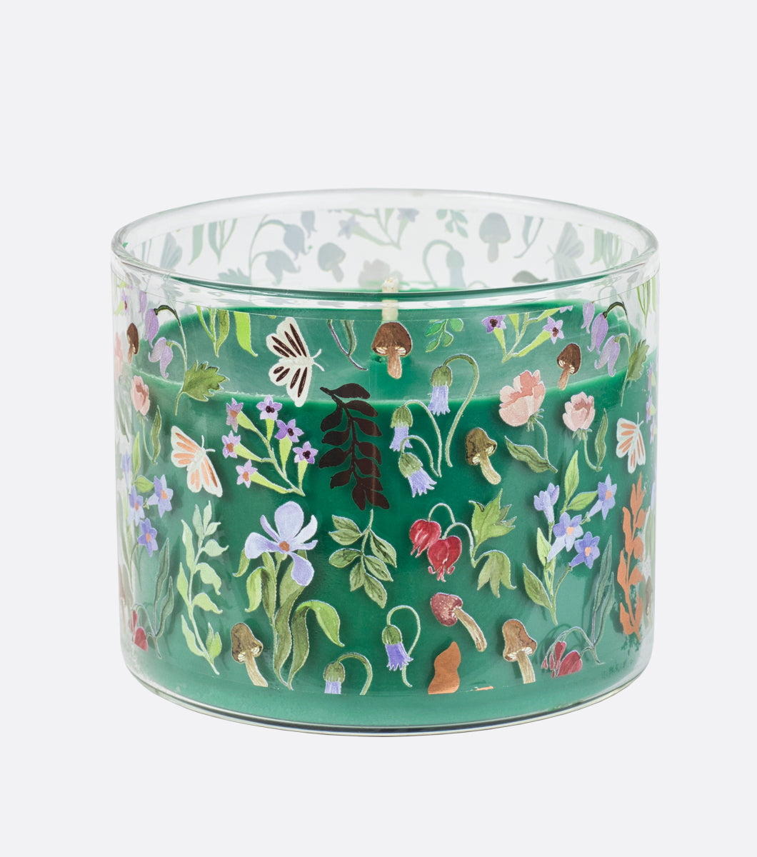 10.5 oz Woodsy Fauna Glass Candle