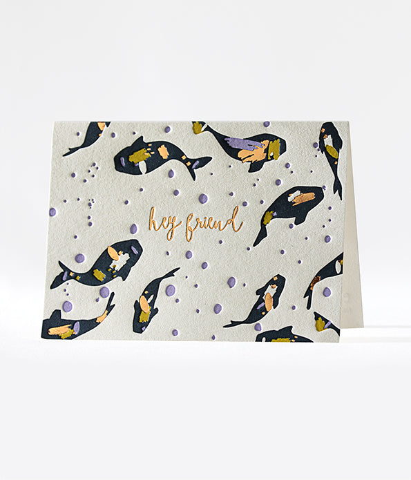 Elum Designs Koi Fish "Hey Friend" Letterpress Boxed Note Cards 