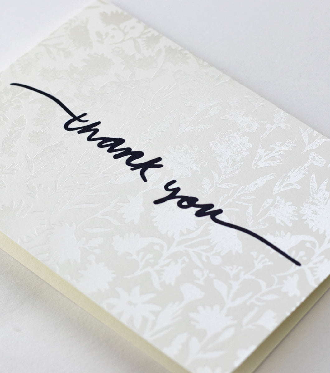 detail image of wildflower thank you letterpress boxed notes