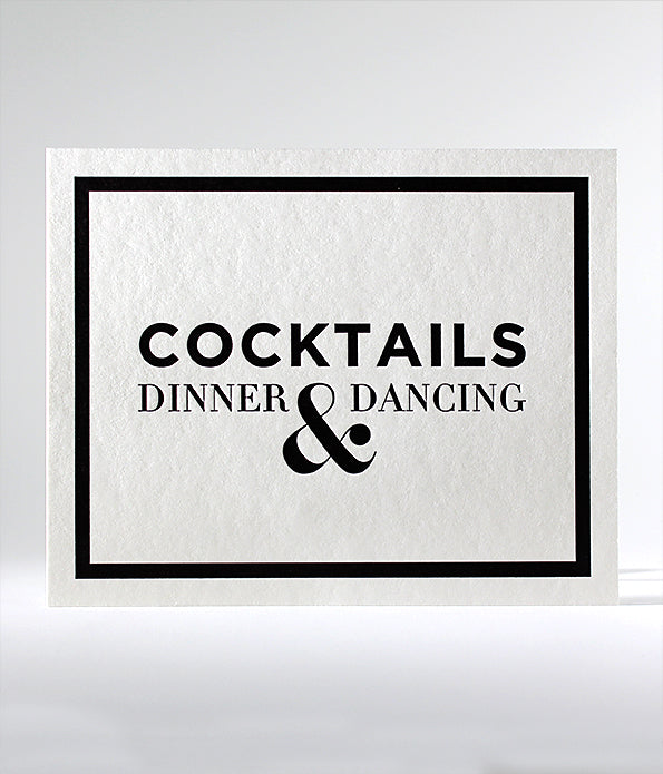 Classic B&W Reception Sign