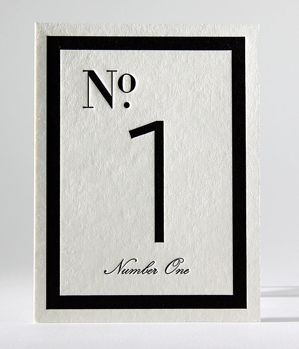 Classic B&W Table Numbers